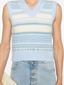Ganni Ganni Striped sleeveless top Women’s Knitwear