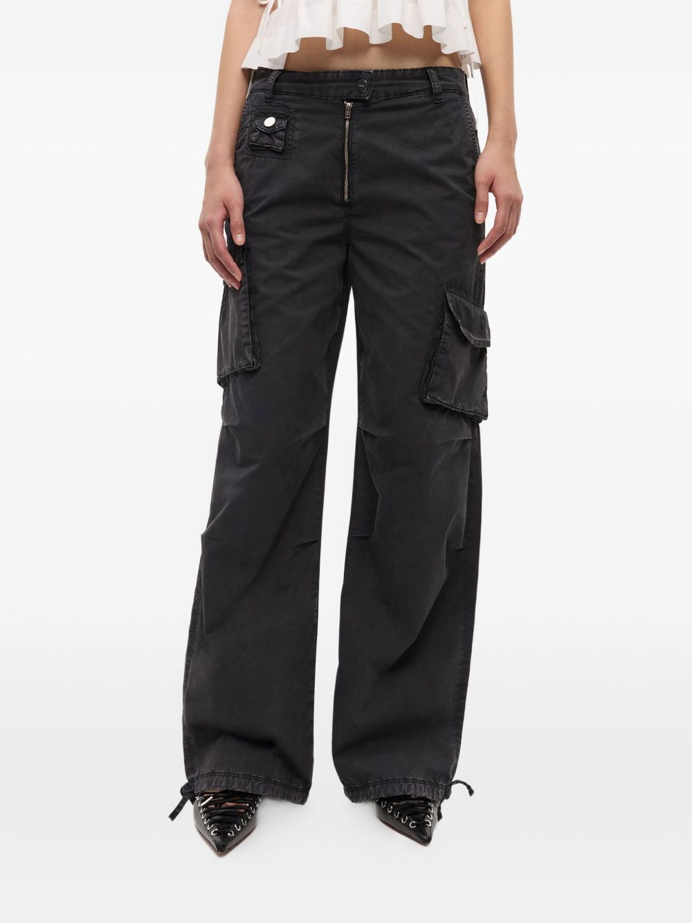 Ganni - GANNI Trousers Grey - Trousers