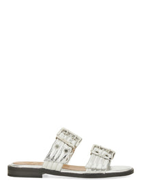 GANNI - Ganni Sandal With Buckle - Woman-&gt;FOOTWEAR-&gt;SANDALS
