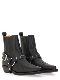 GANNI - Ganni Stivale Chelsea Western Fitted - Woman-&gt;FOOTWEAR-&gt;BOOTS