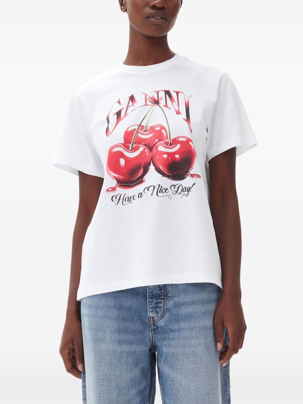 Ganni - GANNI T-shirts and Polos White - Topwear