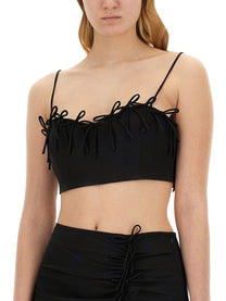 GANNI - Ganni Top With Bows - Woman-&gt;Clothing-&gt;Tops