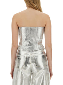 GANNI - Ganni Denim Top - Woman-&gt;Clothing-&gt;Tops