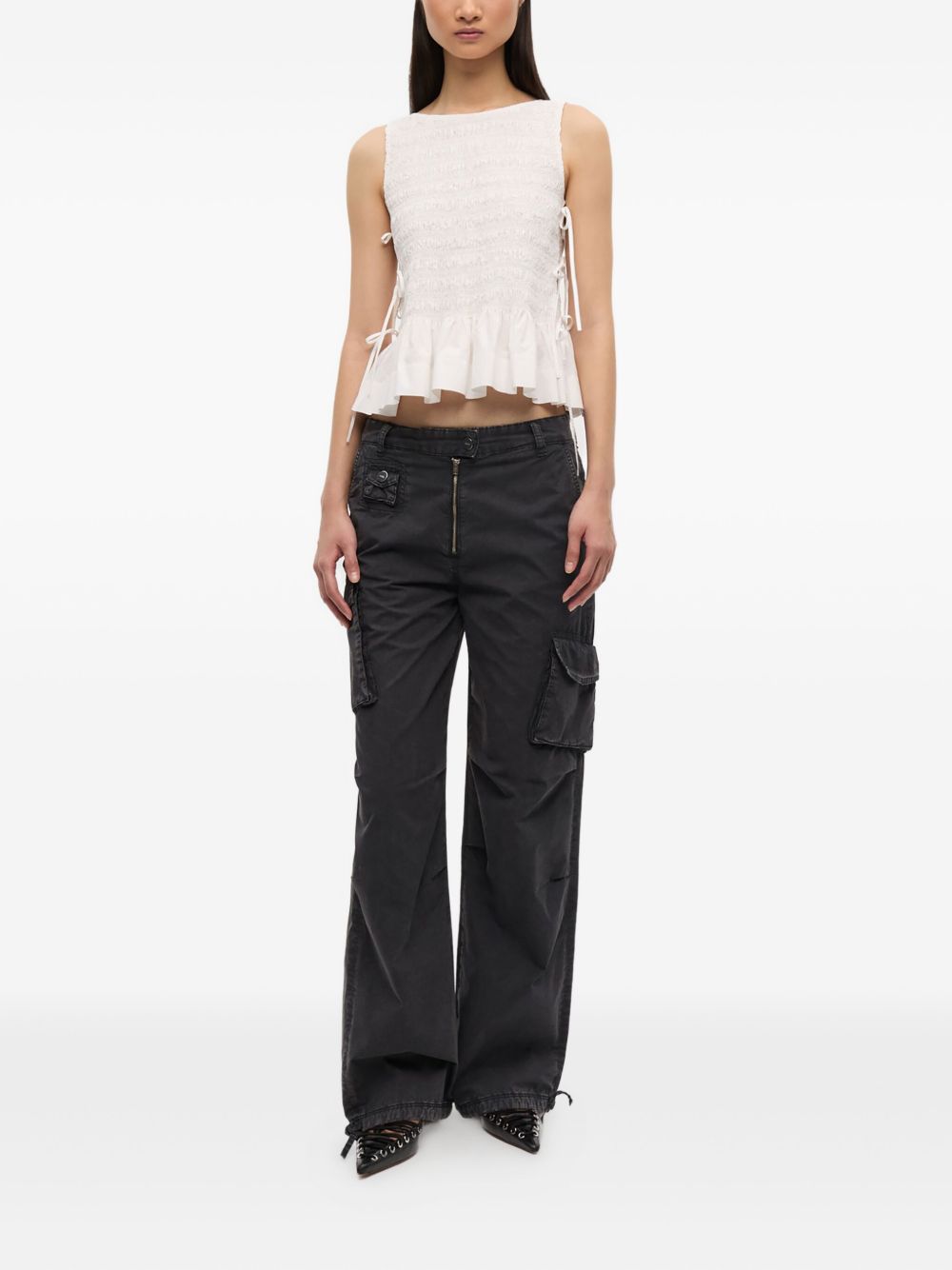Ganni - GANNI Trousers Grey - Trousers