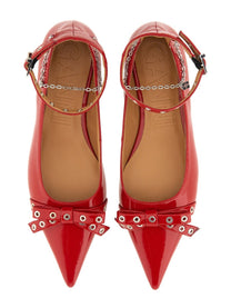 GANNI - Ganni Jewel Ballerina - Woman-&gt;FOOTWEAR-&gt;FLATS