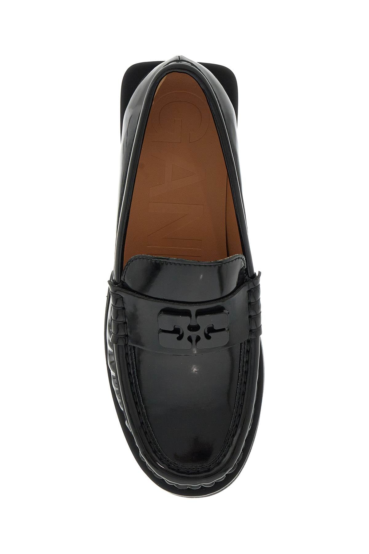 Ganni - Ganni butterfly logo loafers - Loafers