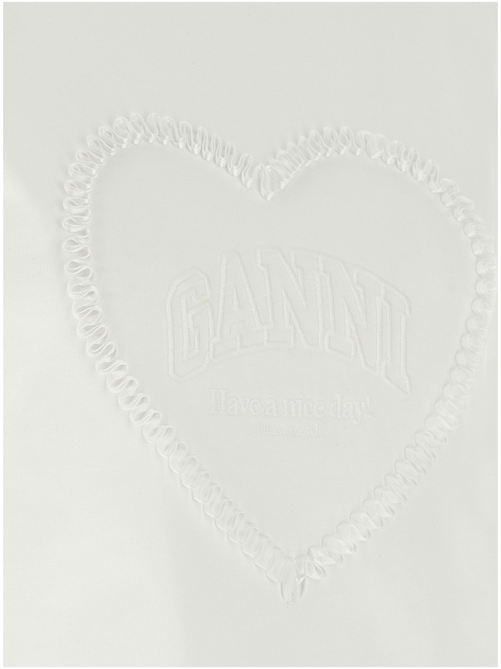 GANNI - GANNI - Heart embroidery T-shirt - Women’s Top