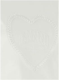 GANNI - GANNI - Heart embroidery T-shirt - Women’s Top