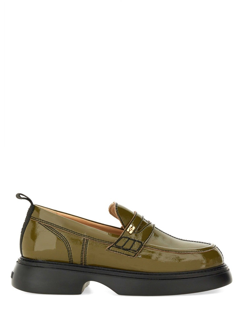GANNI - Ganni Loafer With Logo - Woman-&gt;FOOTWEAR-&gt;LOAFERS