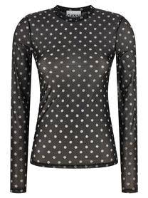 GANNI - GANNI - ’Printed Sheer’ sweater - Women’s Tops