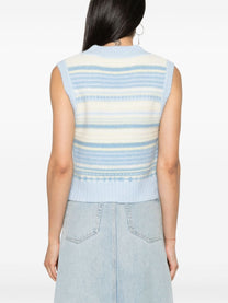 Ganni Ganni Striped sleeveless top Women’s Knitwear