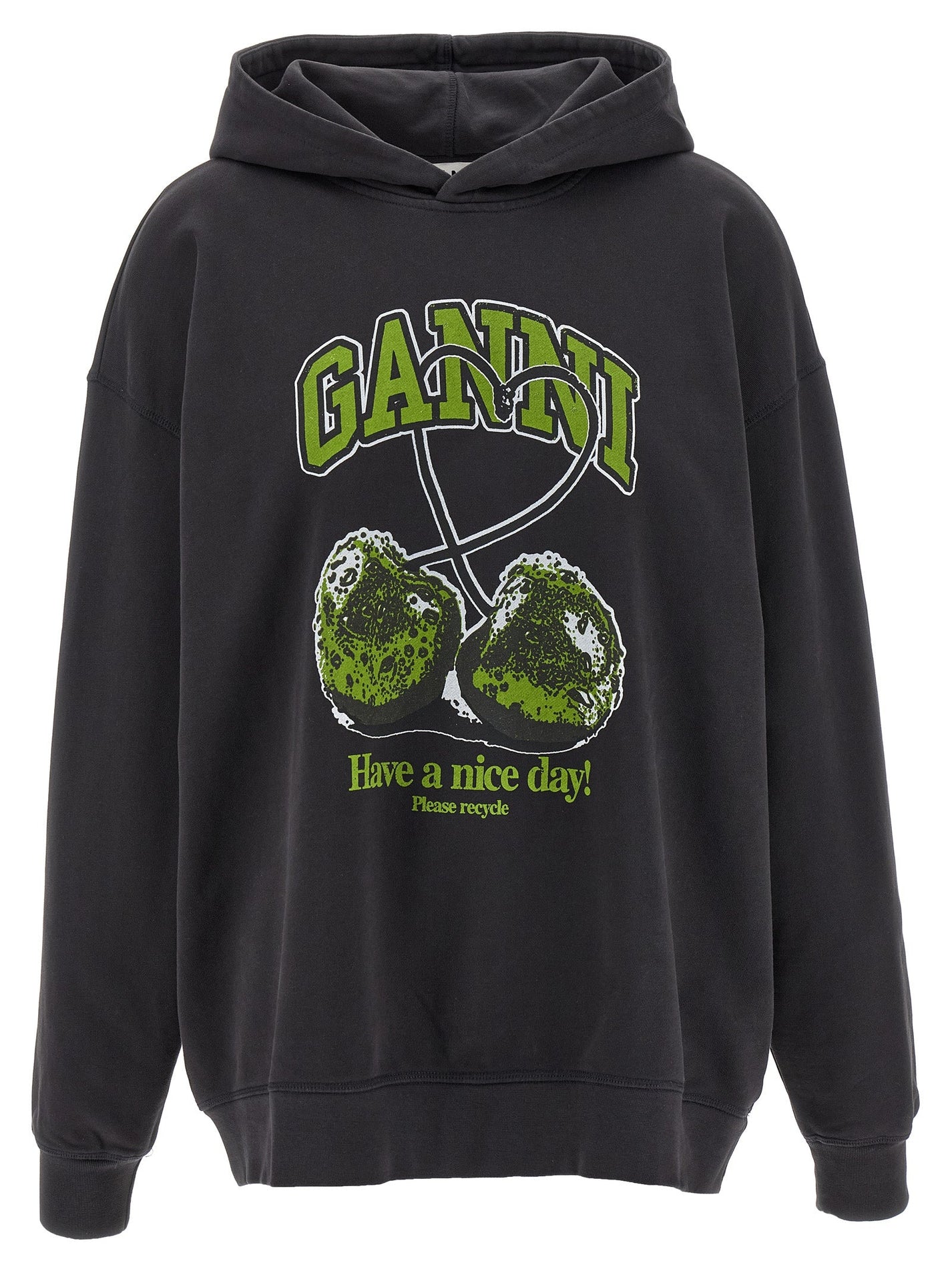 GANNI - GANNI - ’Basic Jersey Cherry’ hoodie - Women’s Sweatshirts