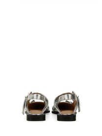 GANNI - Ganni Ballerina With Buckle - Woman-&gt;FOOTWEAR-&gt;FLATS