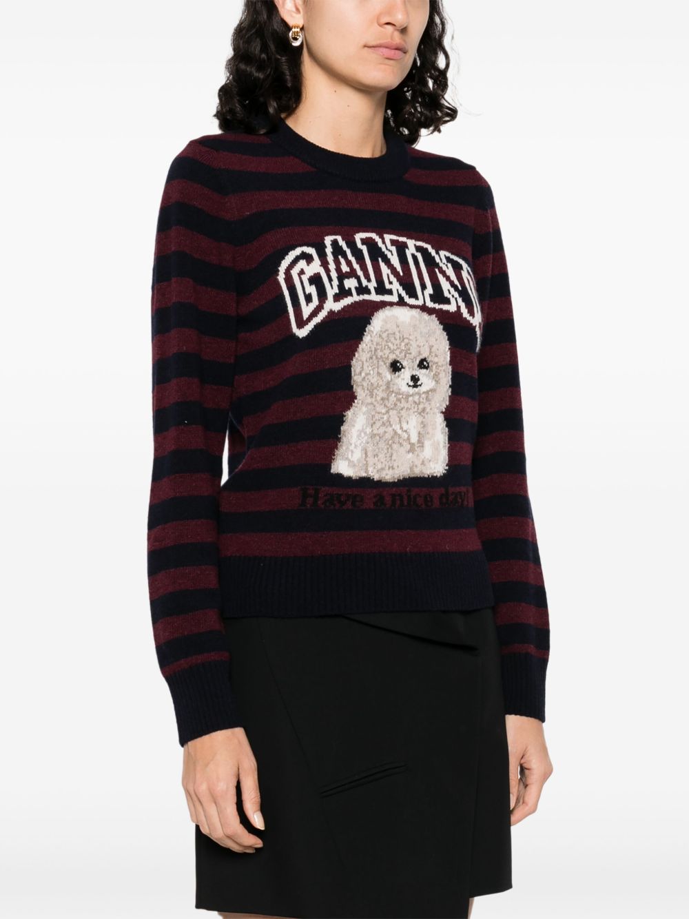 Ganni - GANNI Sweaters Bordeaux - Topwear