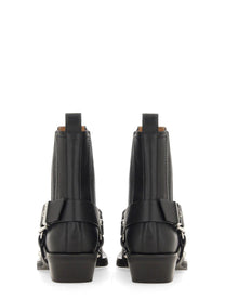 GANNI - Ganni Stivale Chelsea Western Fitted - Woman-&gt;FOOTWEAR-&gt;BOOTS