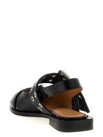 GANNI - GANNI - ’Black Feminine Buckle’ slingback - Women’s Shoes