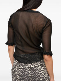 Ganni Ganni Sheer Jacquard Top Women’s Knitwear