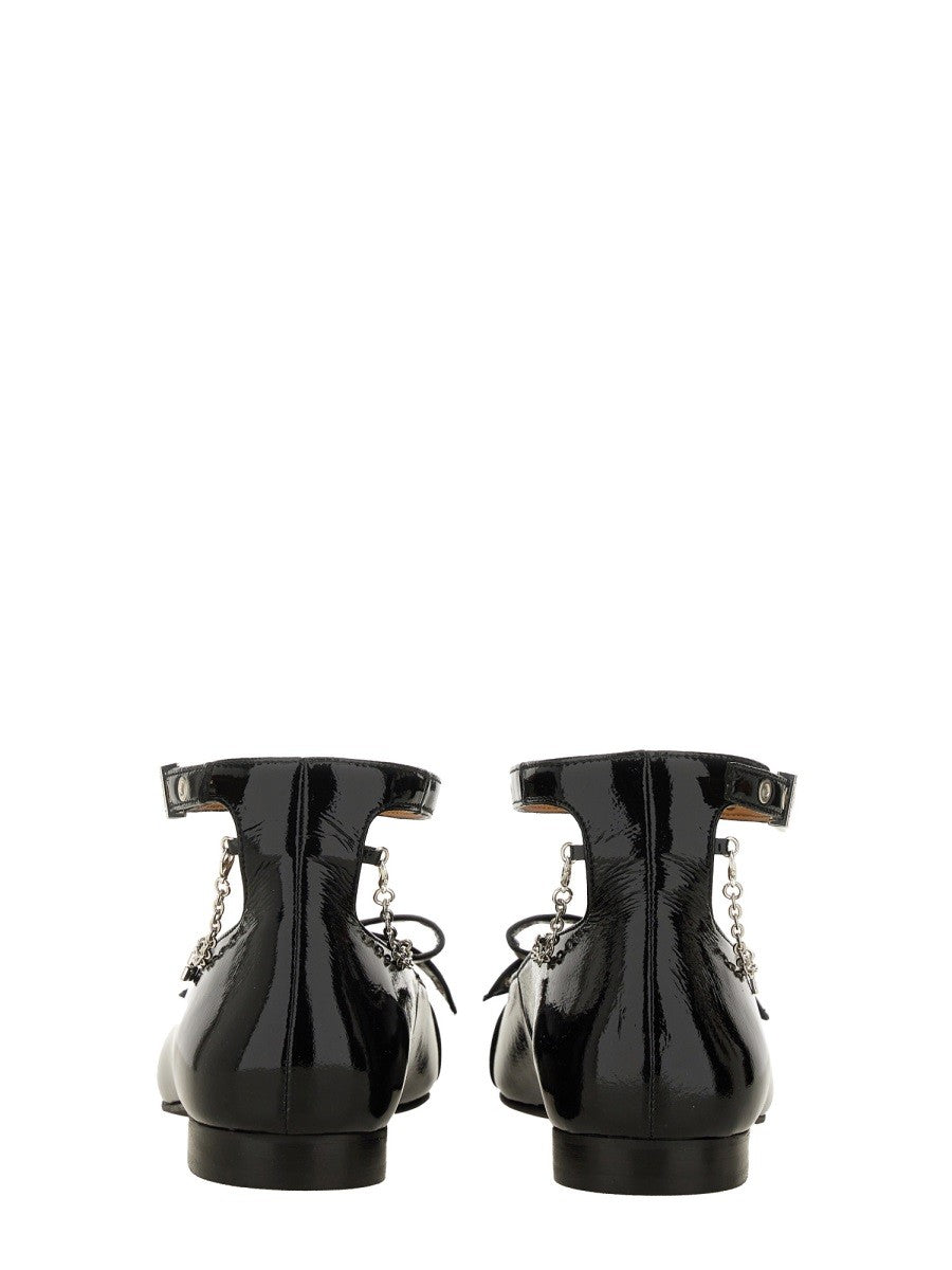 GANNI - Ganni Jewel Ballerina - Woman-&gt;FOOTWEAR-&gt;FLATS