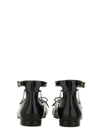 GANNI - Ganni Jewel Ballerina - Woman-&gt;FOOTWEAR-&gt;FLATS