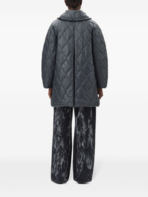 Ganni - Ganni Shiny Quilt Midi Jacket - Women’s Outerwear