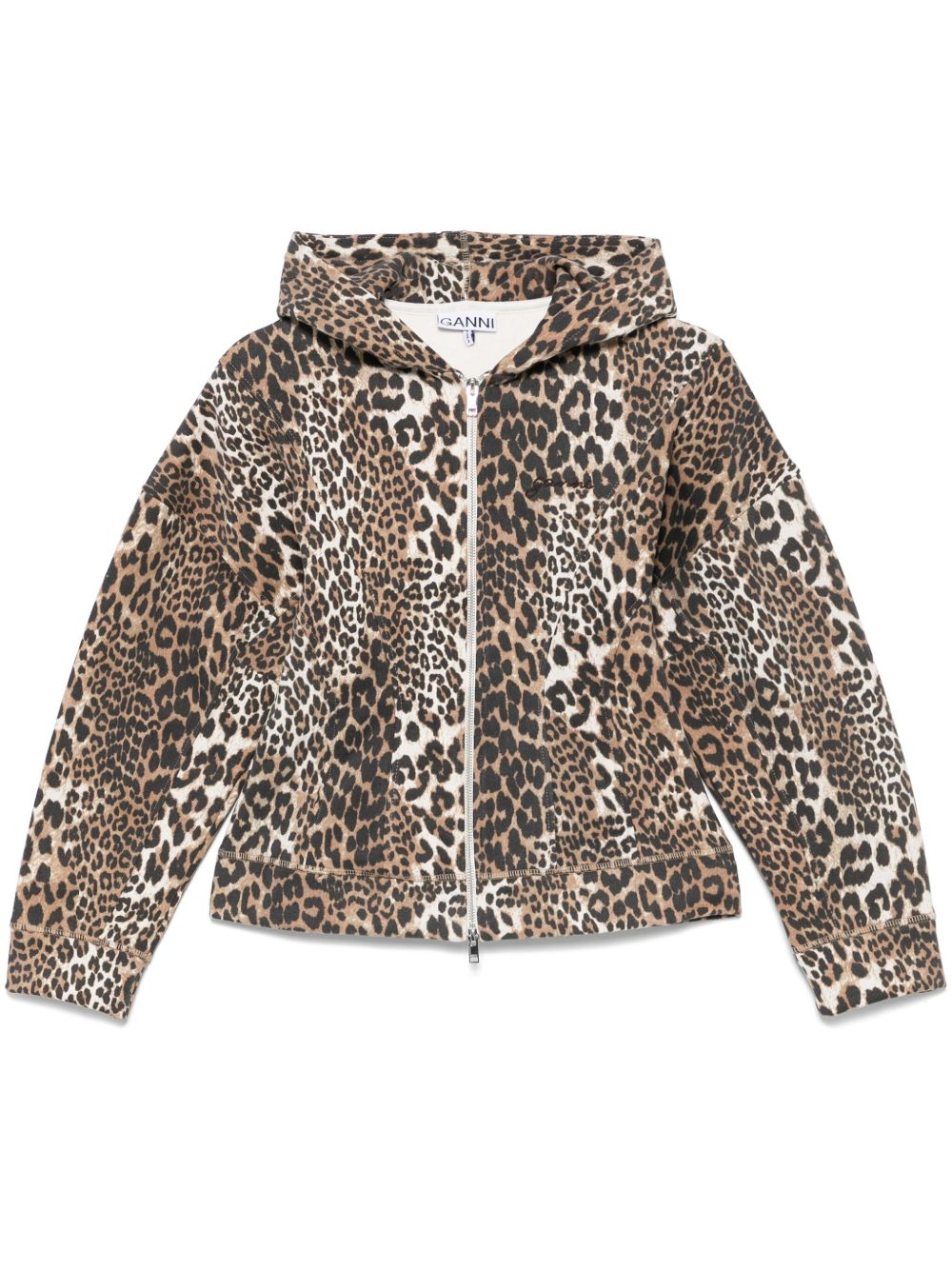 Ganni - Ganni Leopard print hoodie - Topwear