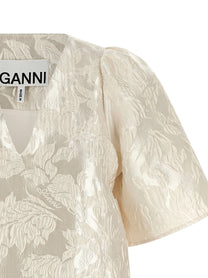 GANNI - GANNI - ’Satin Cloque’ mini dress - Women’s Clothing