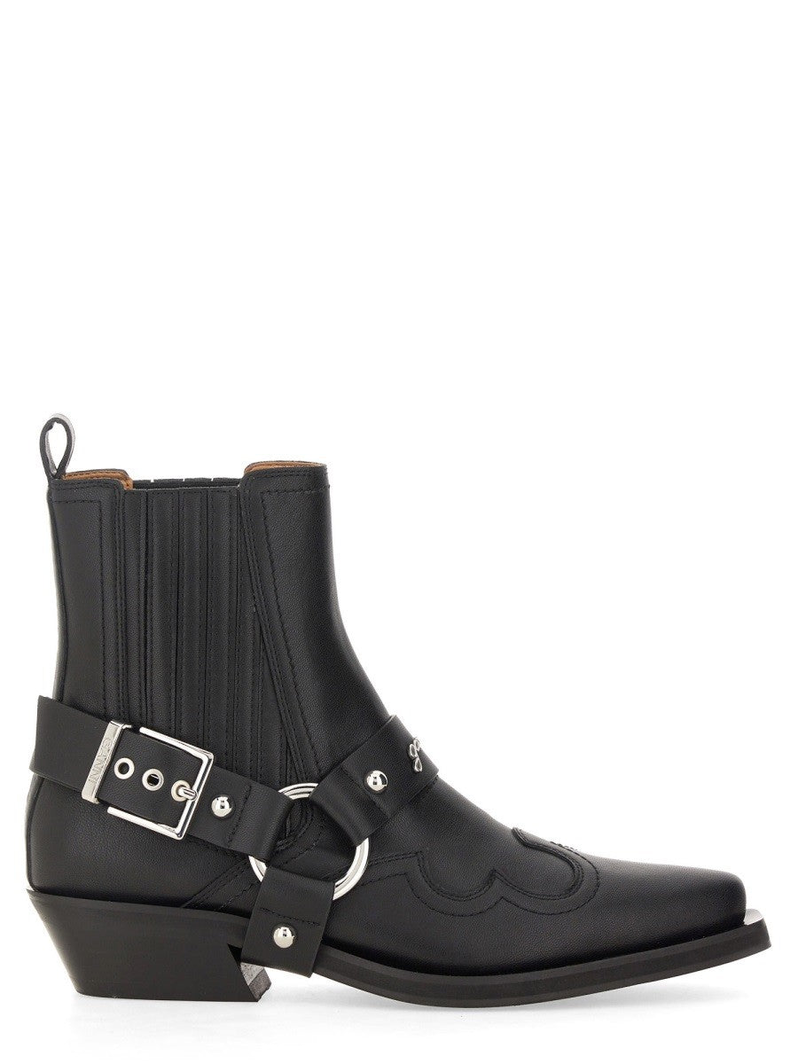 GANNI - Ganni Stivale Chelsea Western Fitted - Woman-&gt;FOOTWEAR-&gt;BOOTS
