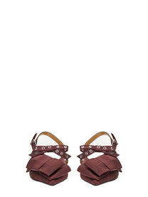 GANNI - Ganni Satin Ballerina - Woman-&gt;FOOTWEAR-&gt;FLATS