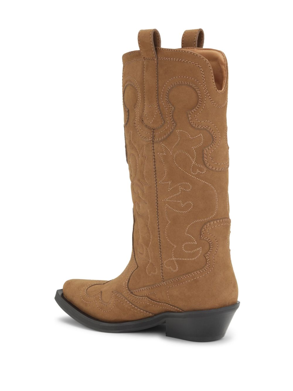Ganni - GANNI Boots Leather Brown - Boots