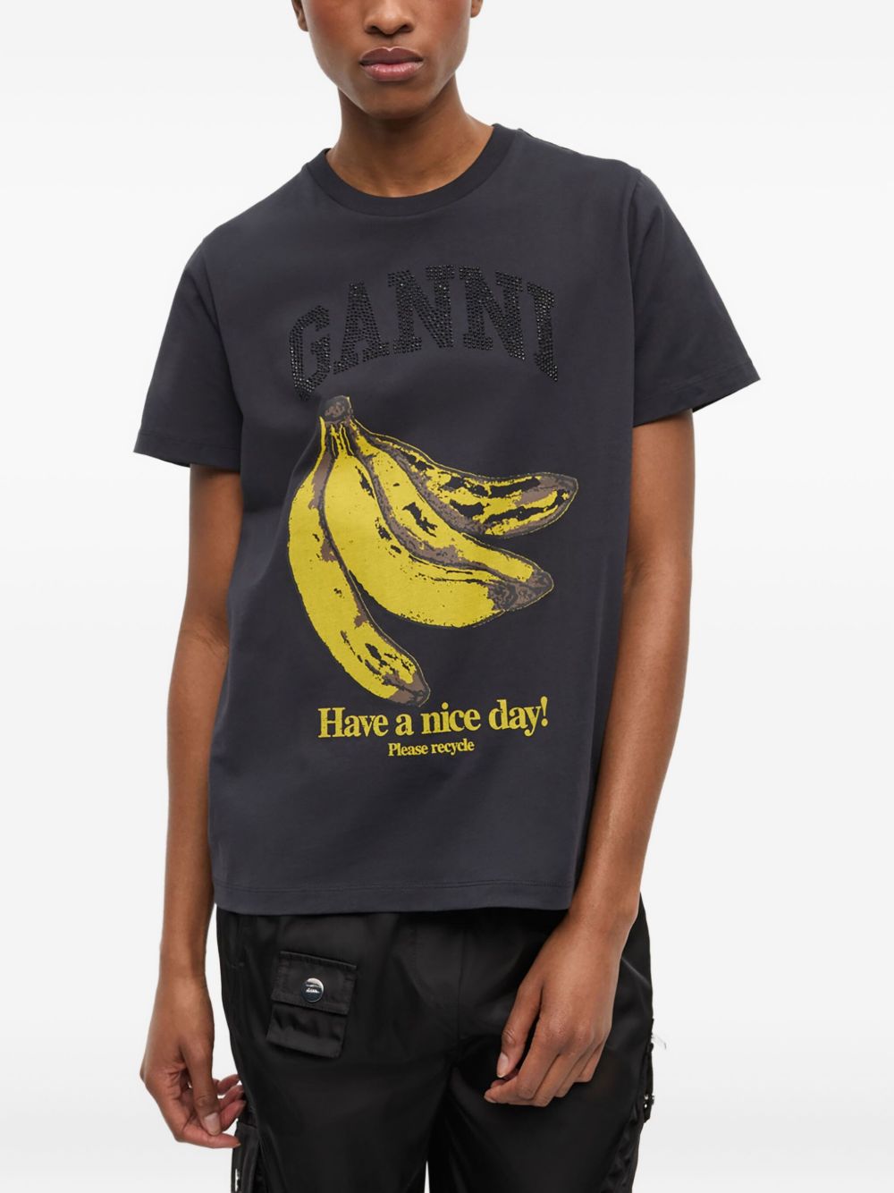 Ganni - GANNI T-shirts and Polos Grey - Topwear