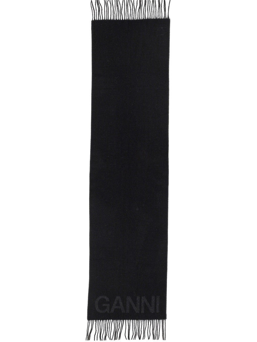 GANNI - Ganni Scarf With Logo - Women’s Accessories