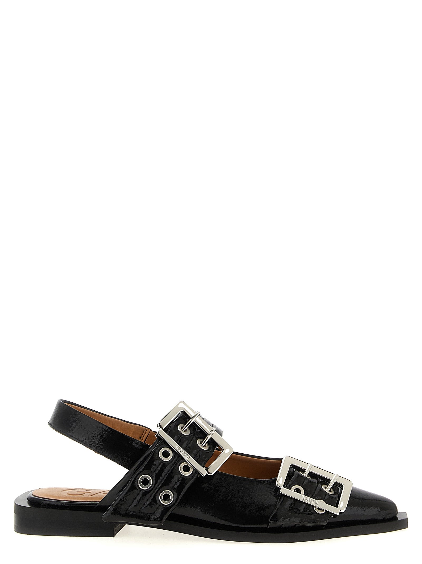 GANNI - GANNI - ’Black Feminine Buckle’ slingback - Women’s Shoes