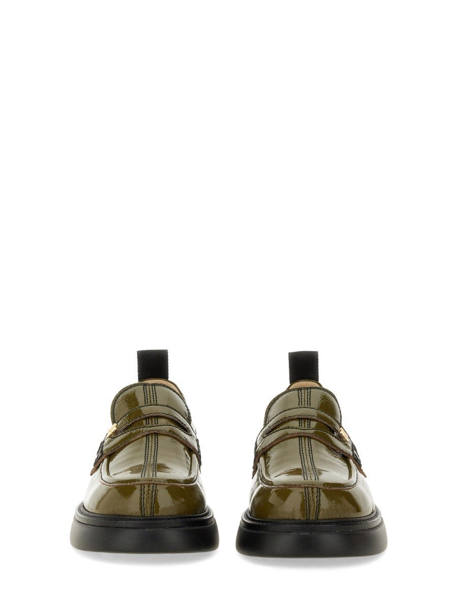 GANNI - Ganni Loafer With Logo - Woman-&gt;FOOTWEAR-&gt;LOAFERS