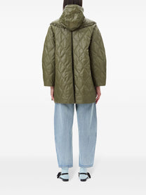 Ganni - Ganni Shiny Quilt Midi Jacket - Women’s Outerwear