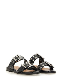 GANNI - Ganni Sandal With Buckle - Woman-&gt;FOOTWEAR-&gt;SANDALS