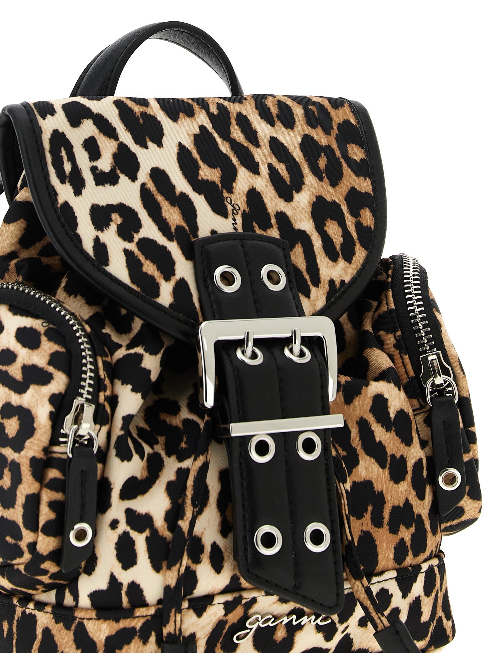 GANNI - GANNI - Animalier ’Bucky’ backpack - Women’s Bags