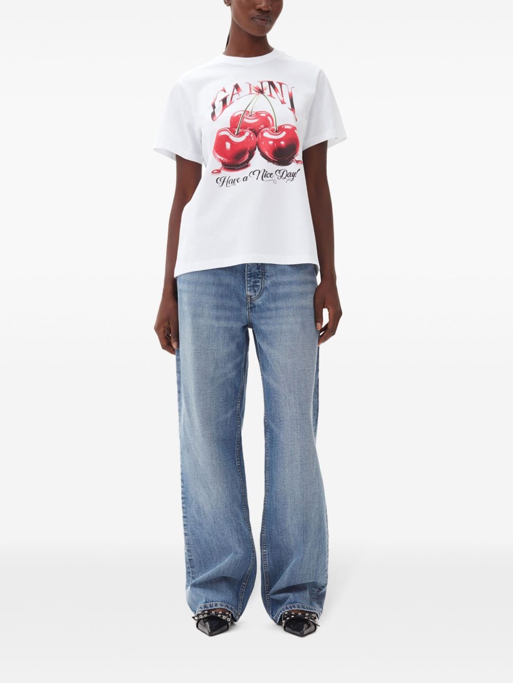 Ganni - GANNI T-shirts and Polos White - Topwear
