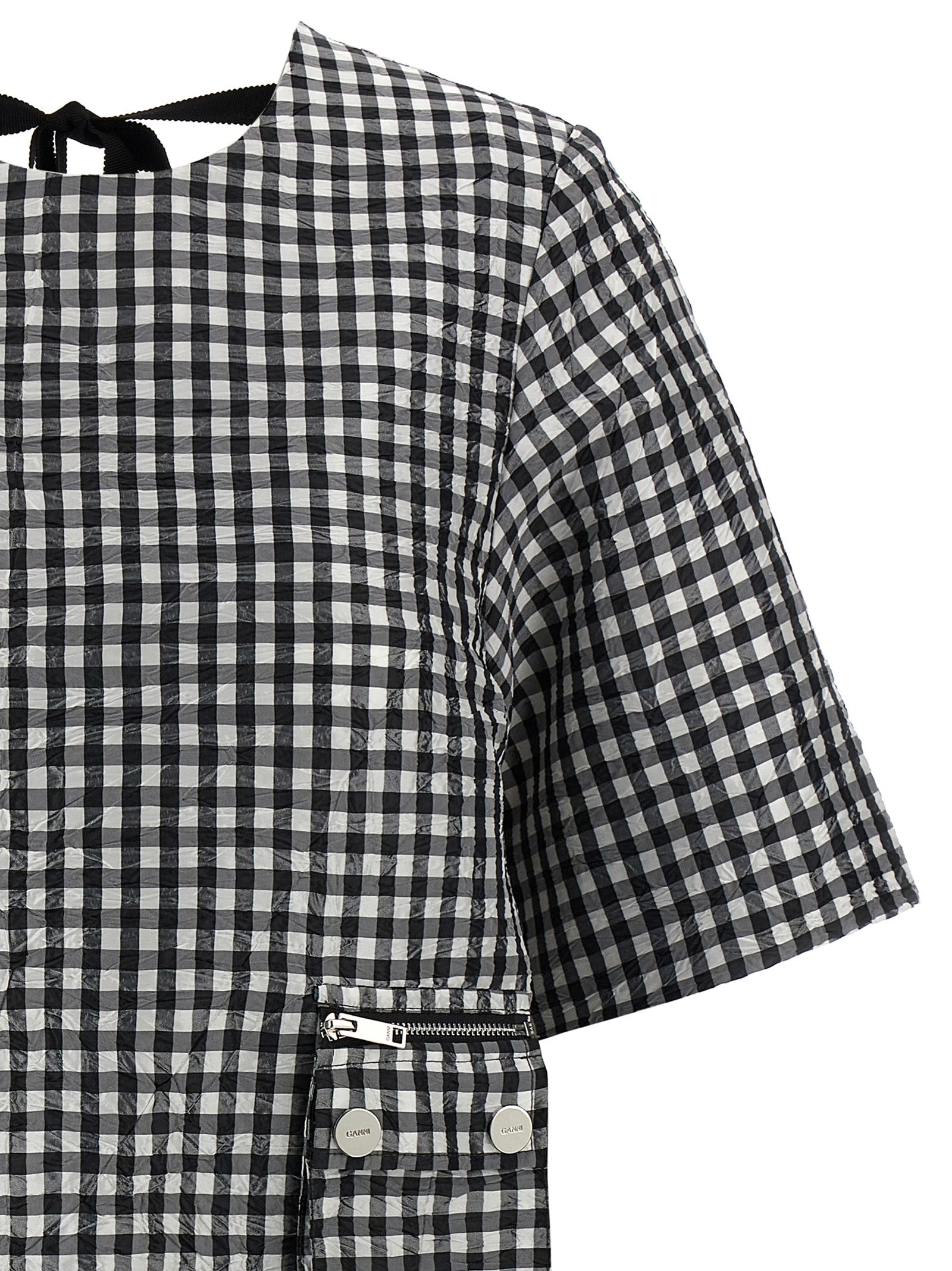 GANNI - GANNI - ’Crinkled Check Mini’ dress - Women’s Clothing