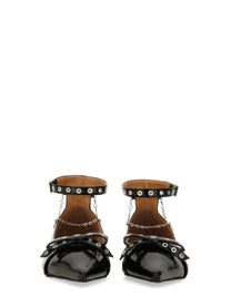 GANNI - Ganni Jewel Ballerina - Woman-&gt;FOOTWEAR-&gt;FLATS