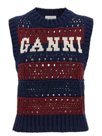 GANNI - GANNI - ’Blue Striped’ vest - Women’s Outerwear