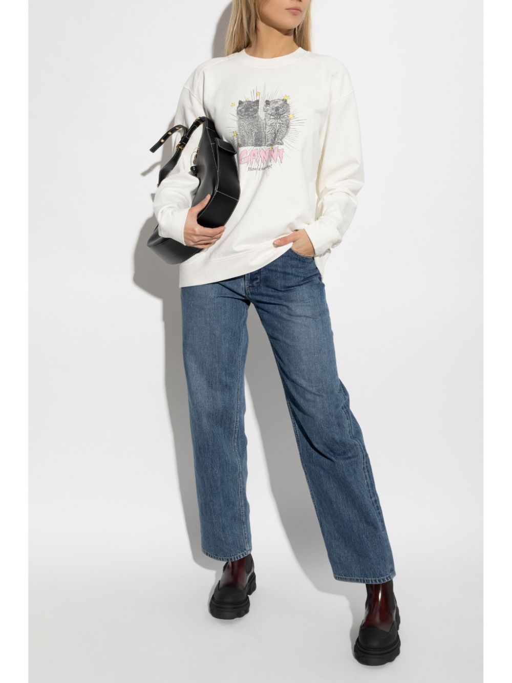 Ganni - Ganni Kittens Sweatshirt - Women’s Sweatshirts