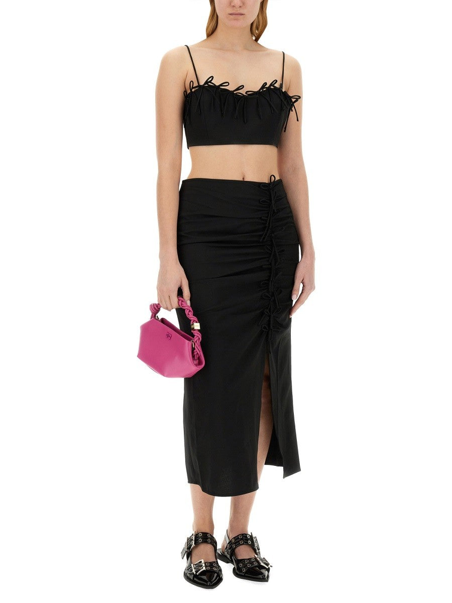 GANNI - Ganni Top With Bows - Woman-&gt;Clothing-&gt;Tops