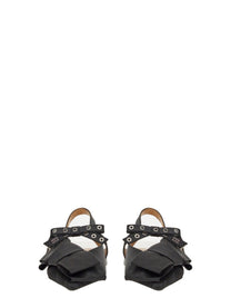 GANNI - Ganni Satin Ballerina - Woman-&gt;FOOTWEAR-&gt;FLATS