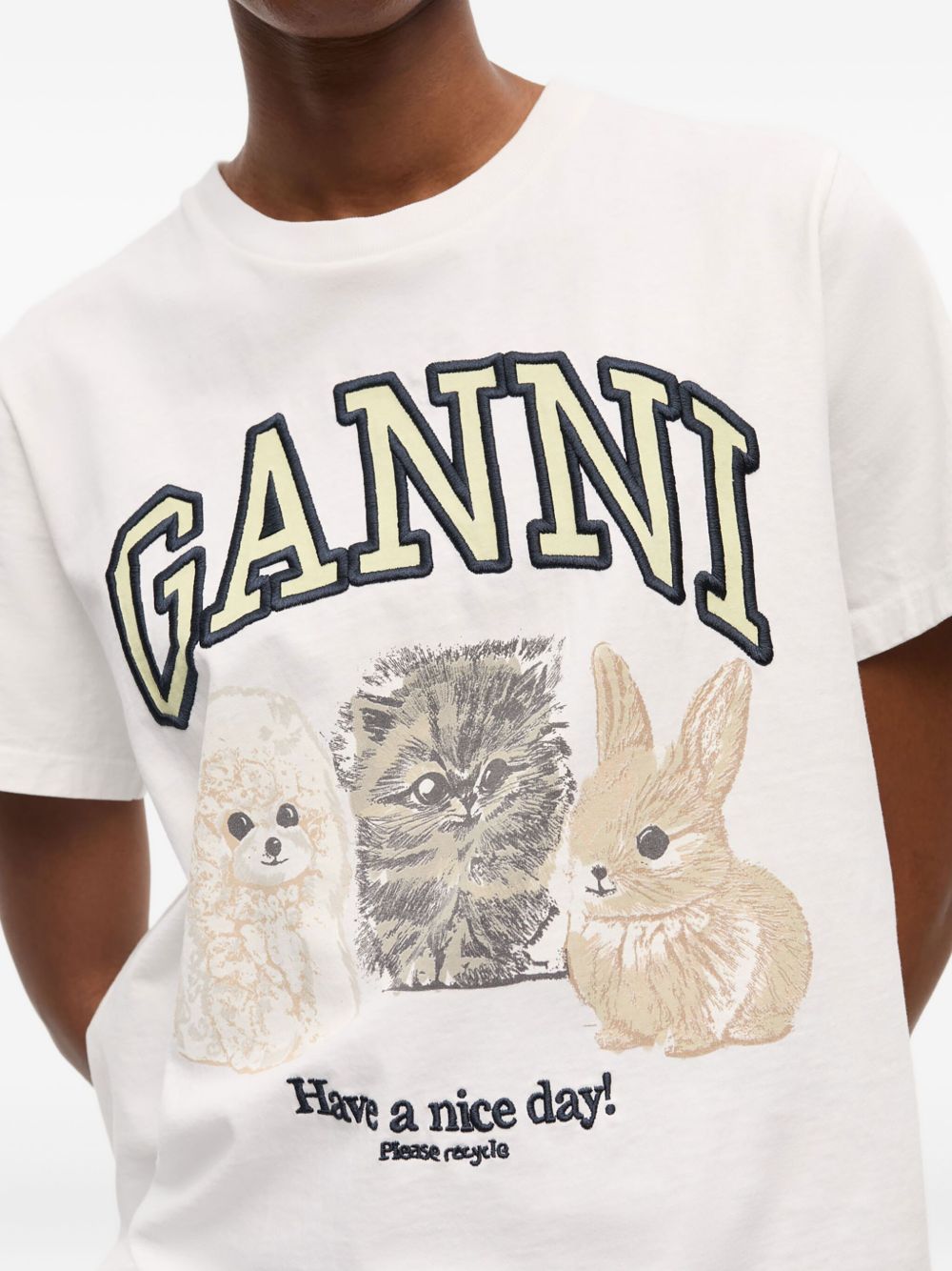 Ganni - GANNI T-shirts and Polos White - Topwear