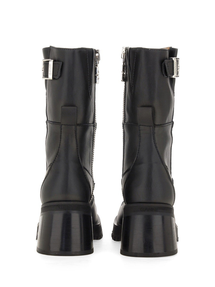 GANNI - Ganni Buckle Boot - Woman-&gt;FOOTWEAR-&gt;BOOTS