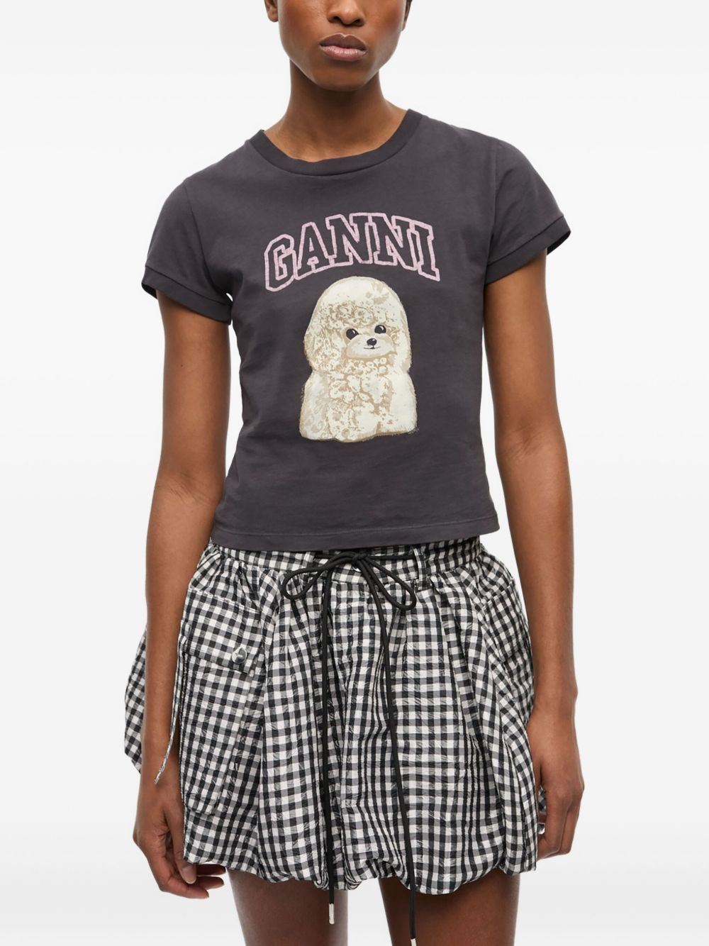 Ganni - GANNI T-shirts and Polos Grey - Topwear