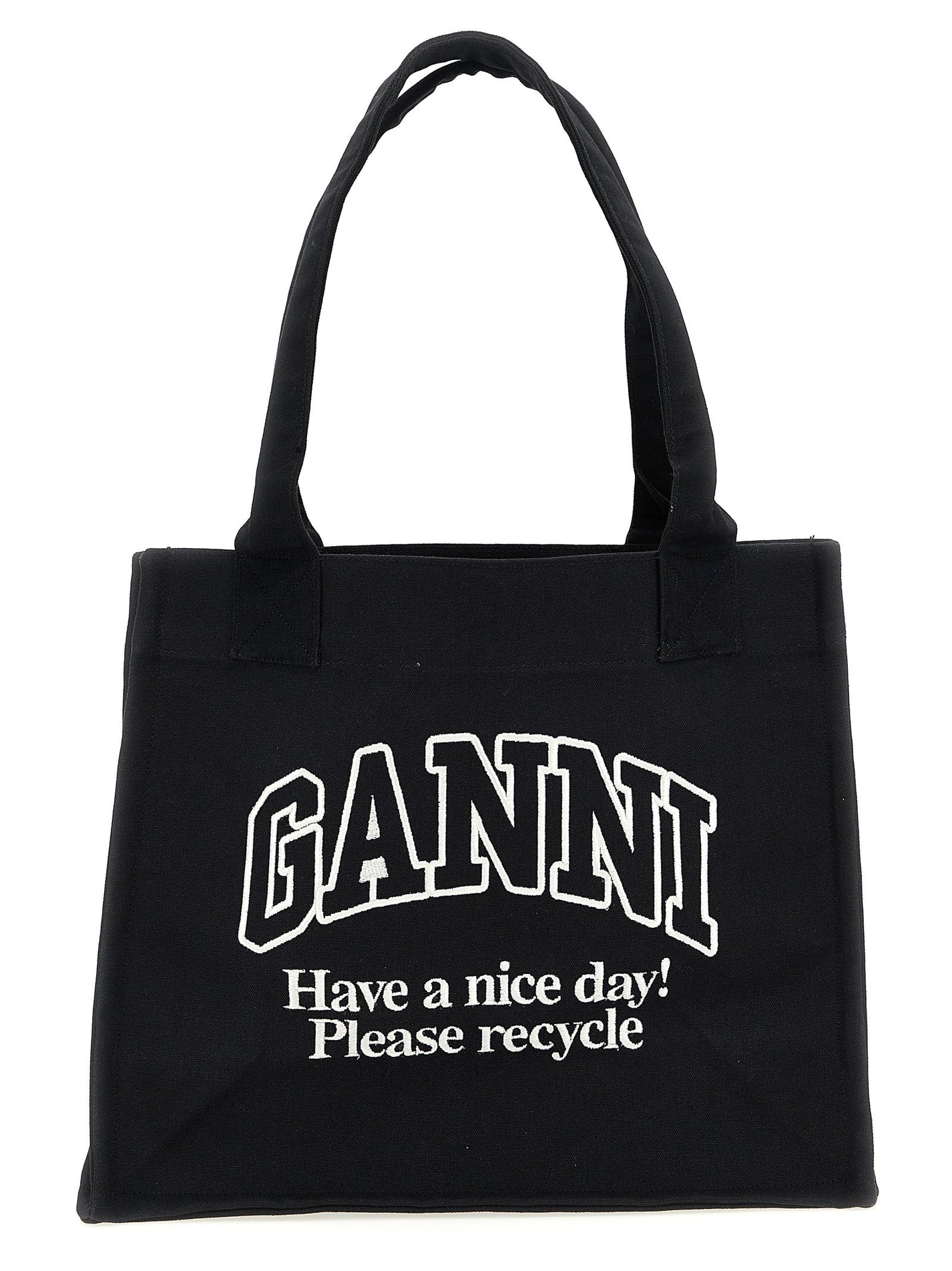GANNI - GANNI - ’Large Easy Shopper Contrasted Logo’ shopping bag - Women’s Bags