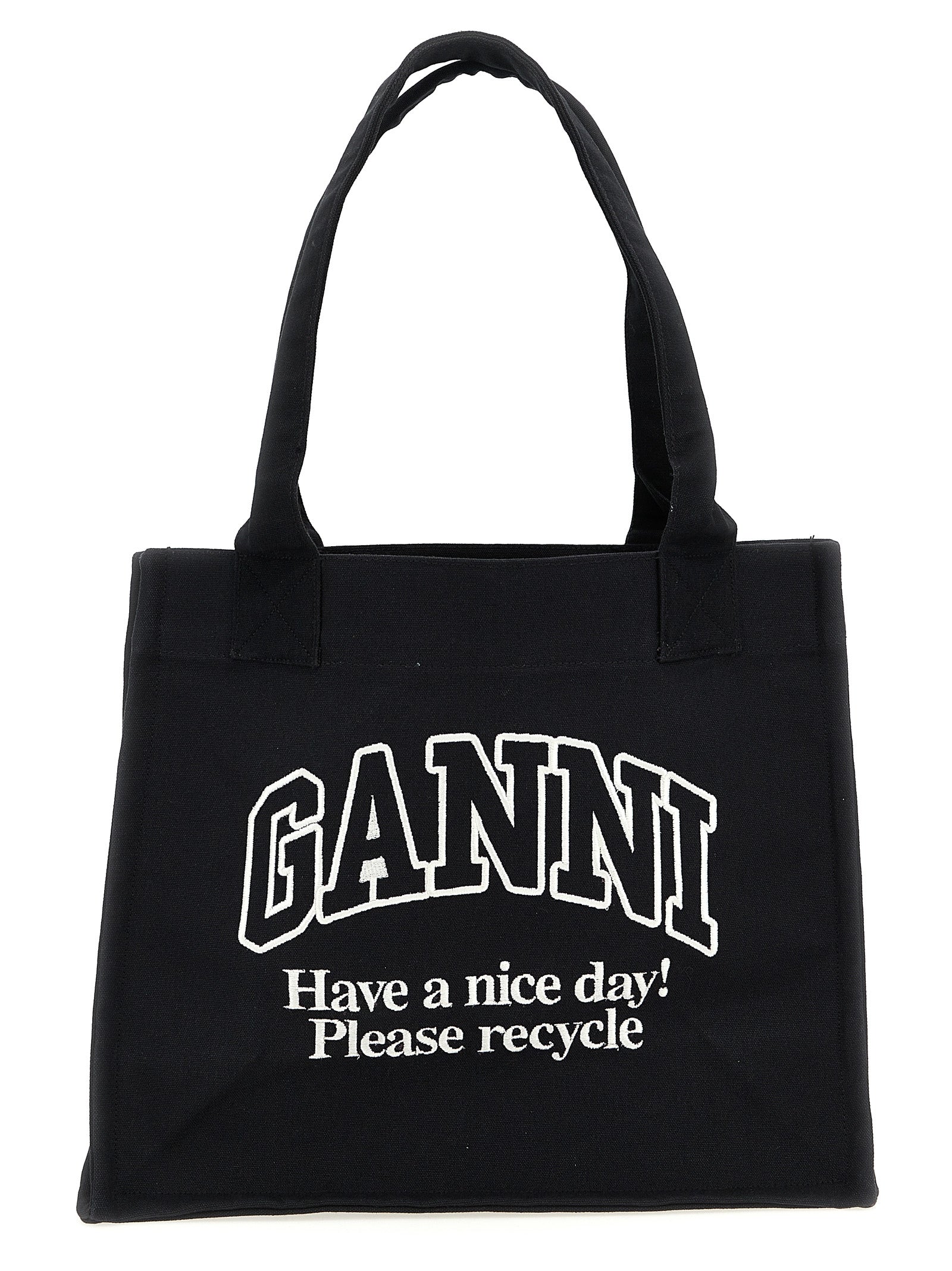 GANNI - GANNI - ’Large Easy Shopper Contrasted Logo’ shopping bag - Women’s Bags