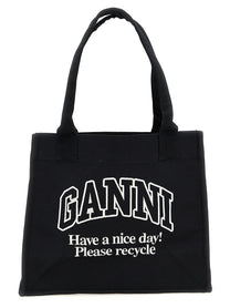 GANNI - GANNI - ’Large Easy Shopper Contrasted Logo’ shopping bag - Women’s Bags