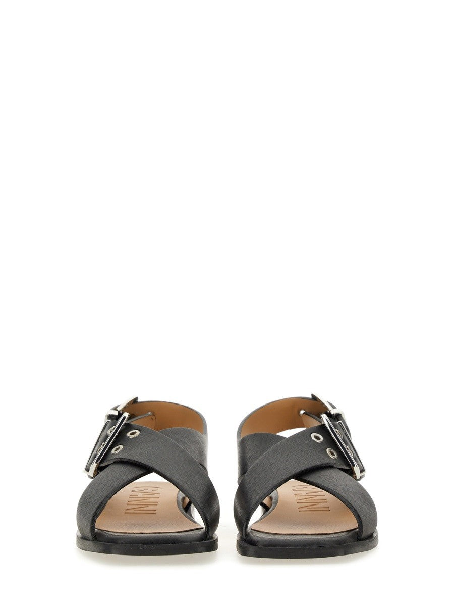 GANNI - Ganni Studded Sandal - Woman-&gt;FOOTWEAR-&gt;SANDALS